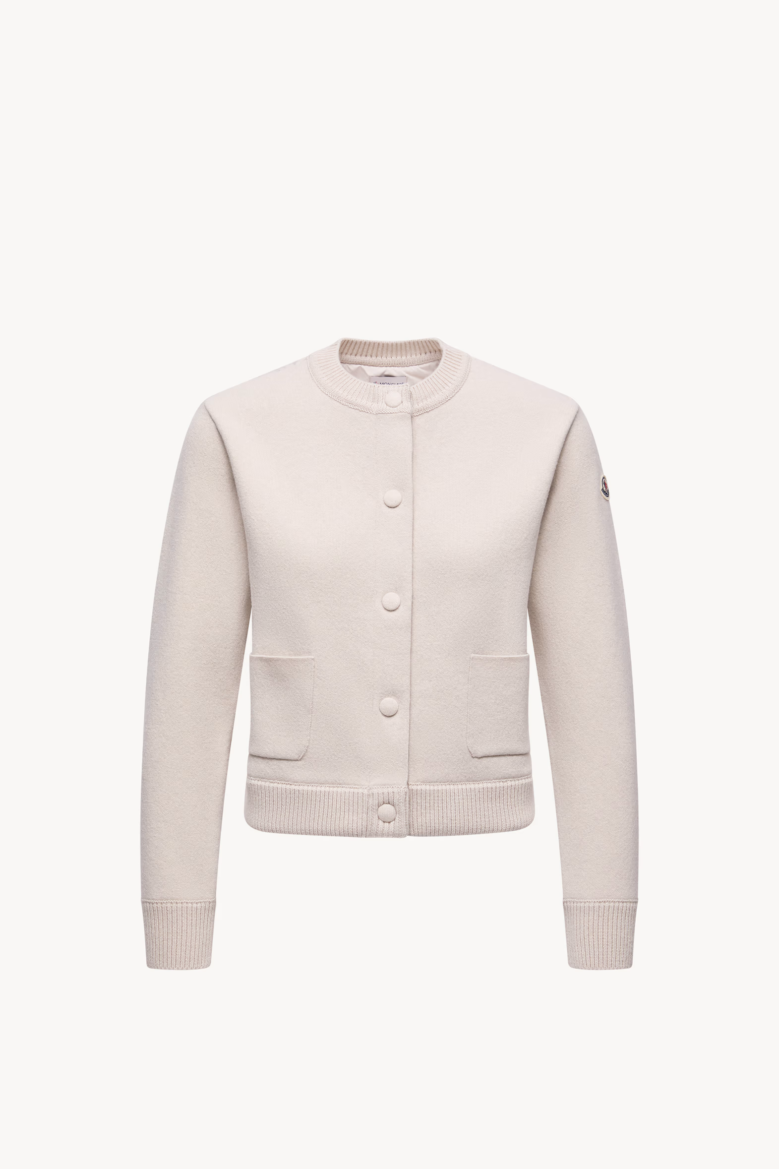 Padded Wool Cardigan Women White Moncler 2